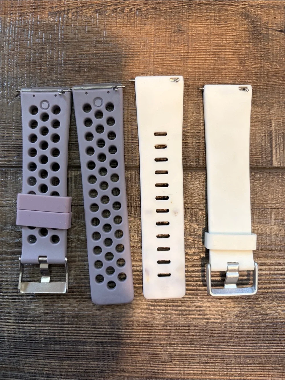 fitbit Versa 2 Rose Gold Case with Periwinkle Perforated Sport Band